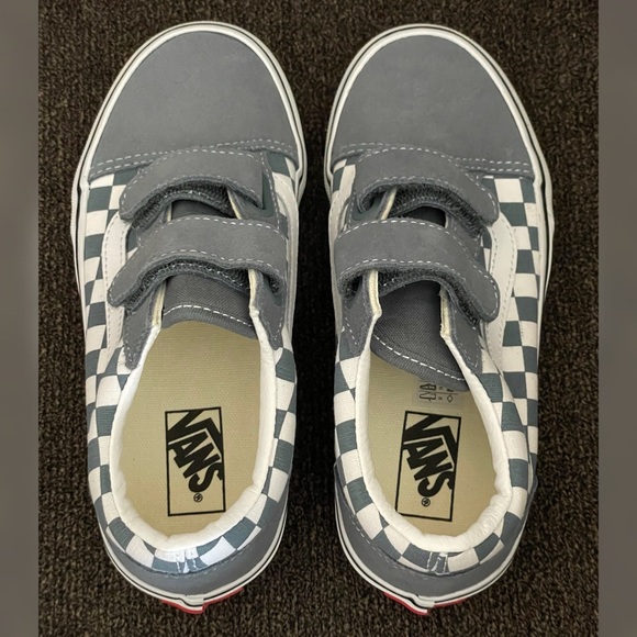 Vans Kids Old Skool V Shoes Gray & White Color Size-2.0 - Picture 10 of 13